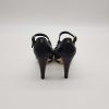 chanel sandalette mit absatz schwarz