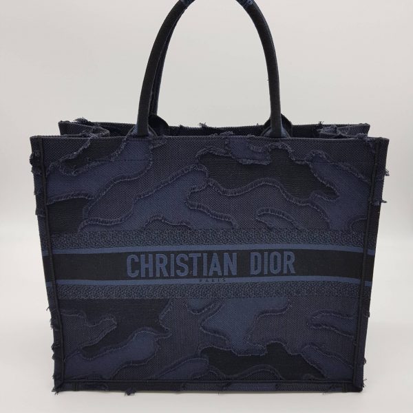 dior book tote bag blue camouflage