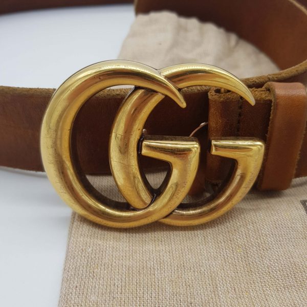 gucci gg buckle belt braun