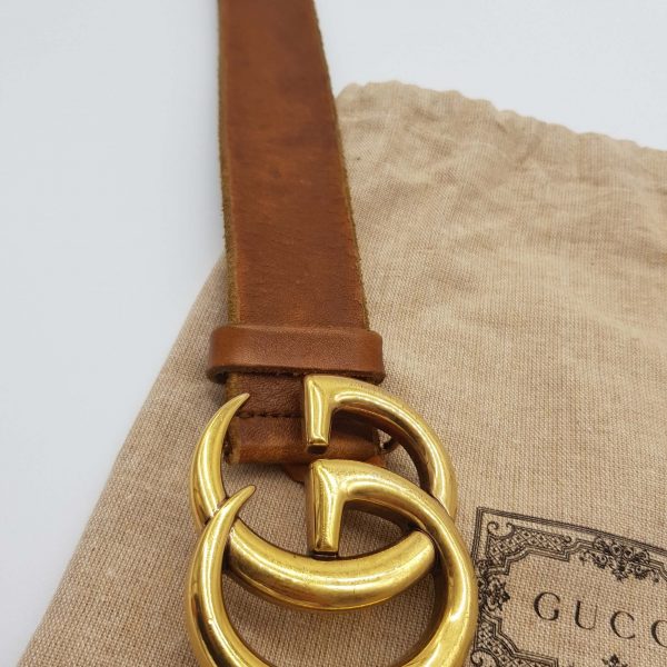 gucci gg buckle belt braun
