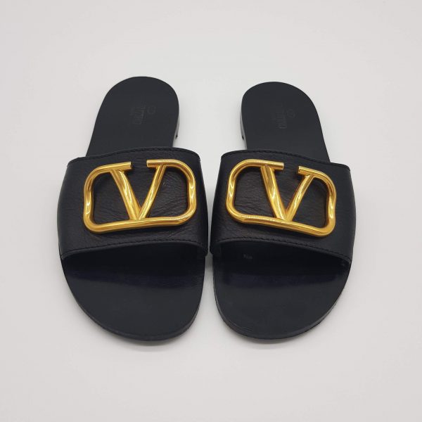 valentino sandale schwarz gold 39 5